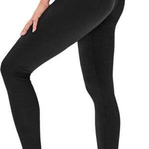 High Waisted Leggings for Women - No See Through Tummy Control Cycling Workout Y